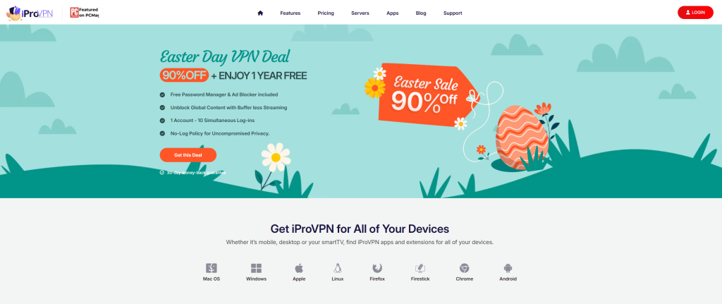 iProVPN main page.