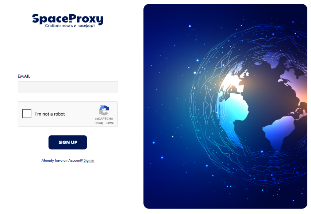 SpaceProxy registration.